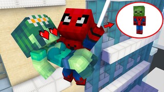 Monster School : BABY ZOMBIE TURNS INTO SUPERHERO - Minecraft Animation