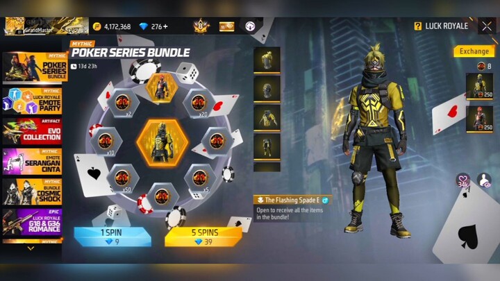 Spin Poker Series Bundle ♥️🤟 Free Fire