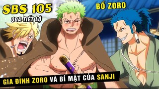 Gia tộc của Roronoa Zoro , Bí mật về Sanji được tác giả Oda tiết lộ bất ngờ [ One Piece SBS 105 ]