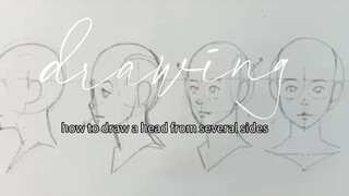 how to draw a head from several sides✨✨