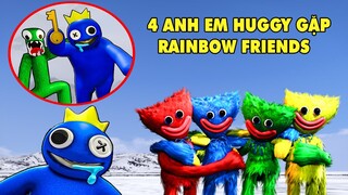 GTA 5 RAINBOW FRIENDS Đi Cướp Ngân Hàng Ở Vùng Núi Tuyết Bất Ngờ Gặp 4 Anh Em Nhà Mini Huggies !