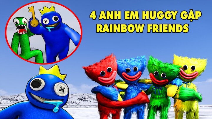 GTA 5 RAINBOW FRIENDS Đi Cướp Ngân Hàng Ở Vùng Núi Tuyết Bất Ngờ Gặp 4 Anh Em Nhà Mini Huggies !
