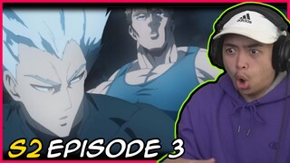 GAROU VS TANK TOP MASTER!! || GAROU IS TOO OP || One Punch Man Season 2 Episode 3 Reaction