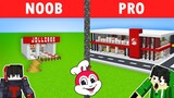 NOOB VS PRO: JOLLIBEE BUILD CHALLENGE | Minecraft OMOCITY (Tagalog)