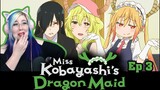 MORE DRAGONS?!? - Miss Kobayashi's Dragon Maid S1 E3 REACTION - Zamber Reacts