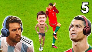 Messi & Ronaldo React To Funny Clips 5!