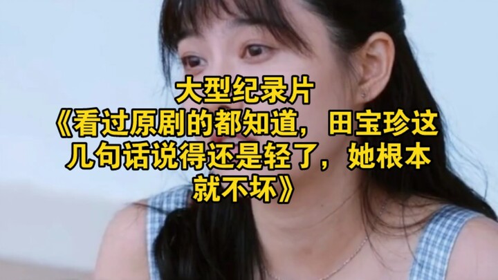 สารคดีขนาดใหญ่เรื่อง “ใครที่เคยดูซีรีส์ต้นฉบับจะรู้ดี ถ้อยคำเหล่านี้ของเถียนเป่าเจินยังพูดเบาไปเสียอ
