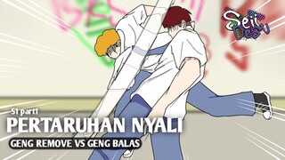 TARUHAN NYALI REMOVE VS BALAS - animasi sekolah part1