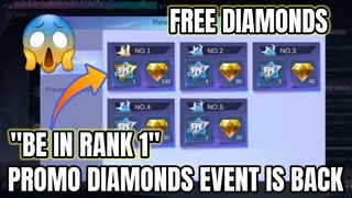 Free Diamonds or Promo Diamonds IS BACK | Get Free Epic Skin | [ Official Release Date ] MLBB