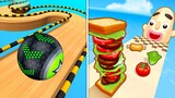 Going Balls | Sandwich Runner - ALL LEVELS iOS/Android Gameplay