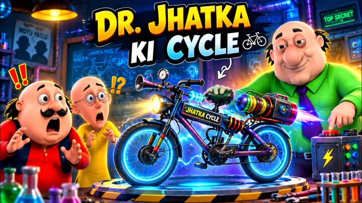 DR. JHATKA KI CYCLE | Motu Patlu Funny Cartoon