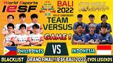 [TAGALOG] PHILIPPINES (BLACKLIST) VS INDONESIA (EVOS ) GAME 1 | GRAND FINALS! IESF BALI 2022 | MLBB