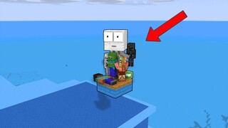 Monster School RAFT SURVIVAL CHALLENGE - Minecraft แอนิเมชั่น