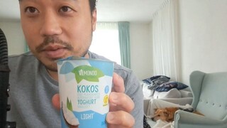 ASMR Eating Sounds - Lidl Coconut Yoghurt 🥥🍶