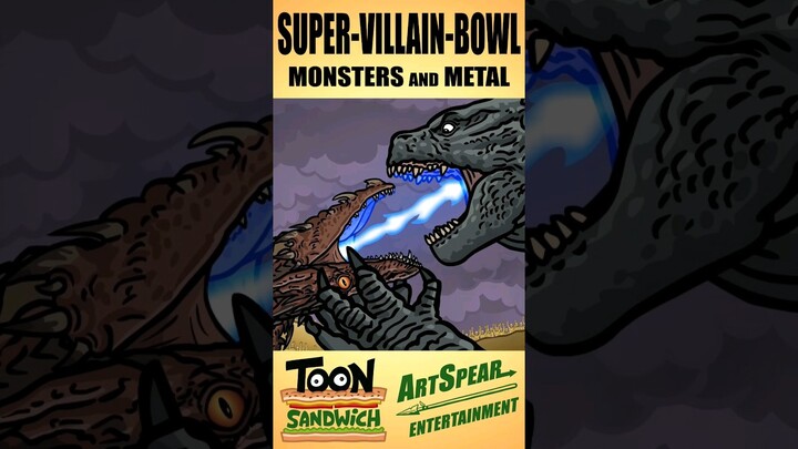 Godzilla vs Magneto - TOON SANDWICH #shorts #godzilla #trex #monsters #marvel