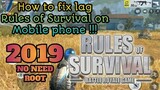 How to fix lag Rules of Survival using android 2019 ( TAGALOG )
