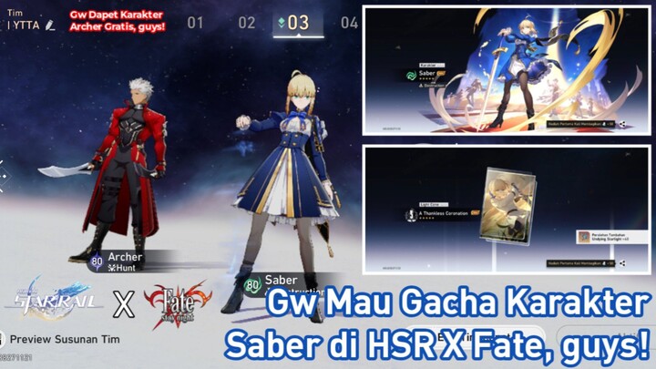 (Honkai Star Rail) Gw Mau Gacha Karakter Saber & Kita Dapet Karakter Archer Gratis, guys!