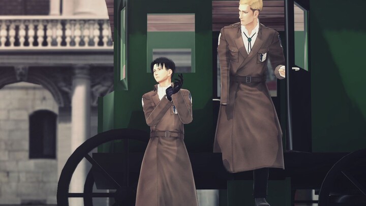 [กองทหาร] [MMD ฟื้นโครงเรื่องเดิม] สมัยนั้นเมื่อเออร์วินและลีวายส์เดินไปด้วยกัน