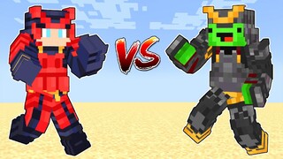 Samurai JJ Maizen VS Samurai Mikey Maizen in Minecraft