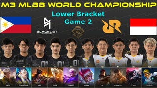 Blacklist Vs RRQ Hoshi [GAME 2] | M3 MLBB World Championship 2021 | Playoffs Day 7