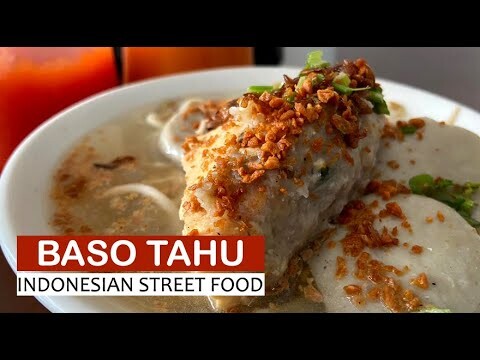 ASMR street food Indonesia 2021 | Beef tofu Chinese Meatball & Noodles Soup