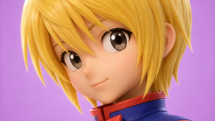 Gambar Kurapika lalu dijadikan 3D