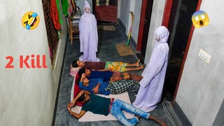 PRANK POCONG ANAK PASANTREN BANGUNIN SHOLAT SUBUH LUCU part 21