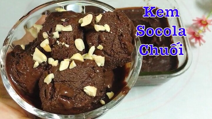 KEM - Cách làm kem Socola Chuối Bạc Hà | Tra My Cooking