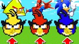 Minecraft PE : DO NOT CHOOSE THE WRONG ANGRY BIRDS! (Spiderman, Sonic & Chuck)