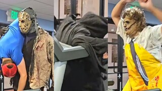 恐影角色们如何使用跑步机: