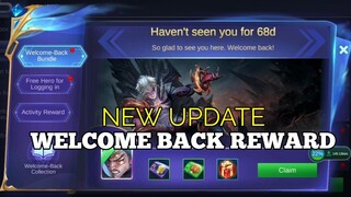 WELCOME BACK REWARD NEW UPDATE | MRDOPE