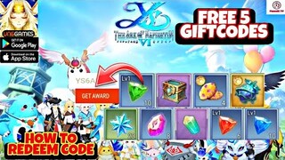 Ys 6 Mobile VNG All 5 Giftcodes - How to Redeem Codes - RPG Game Android iOS