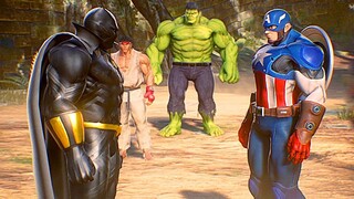 Hulk & Ryu Save Black Panther From The Elder Dragon Scene HD - Marvel Vs Capcom Infinite