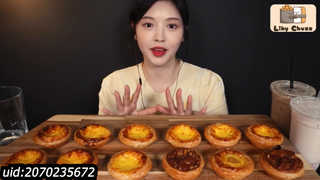 Ăn cả thế giới 36 Egg Tarts Mukbang Asmr #amthuc
