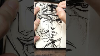 【ASMR】Drawing Jotaro Kujo⚓️空条承太郎 #JOJO #ジョジョの奇妙な冒険 #satisfying