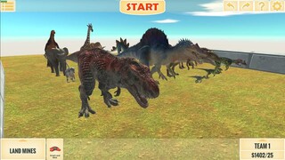 Animal vs Dinosaur speed race Machine Swirl course! Animal Revolt Battle Simulator