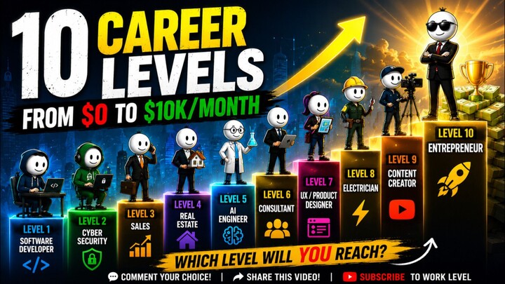 10 Career Levels That Can Take You From $0 to $10K/Month