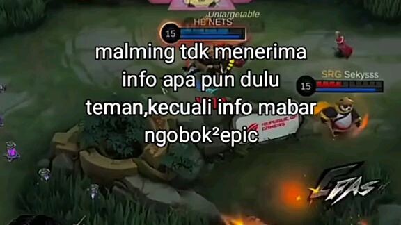 tidak menerima info apapun kecuali MLBB