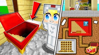 TÔ GÀ THỬ THÁCH 24H XÂY HẦM PHÒNG NGỦ 100% SIÊU BÍ MẬT TRONG MINECRAFT*XÂY HẦM CHỦ ĐỀ PHÒNG NGỦ