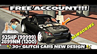 || CAR PARKING MULTIPLAYER 4.8.2 || FREE ACCOUNT GIVEAWAY || 30+ GLITCH CARS NEW DESIGN