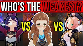 DPS SHOWDOWN! Aloy vs Diona vs Amber! WHO'S THE "WORST" DPS?! Genshin Impact