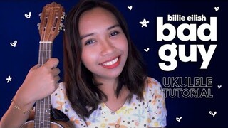 bad guy (billie eilish) ukulele tutorial ♡