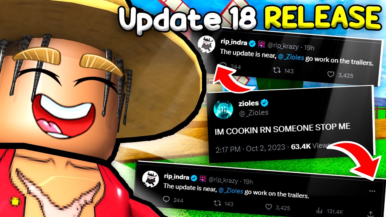 UPDATE 15 RELEASE DATE CONFIRMED In Blox Fruits (Roblox) - BiliBili