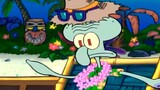 Squidward's happiness, as long as SpongeBob is unlucky, he will be happy!