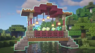 Roofed Bridge in Minecraft - simple build