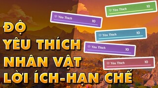 Genshin Impact🔴Độ Yêu Thích Nhân Vật Lợi Ích và Hạn Chế