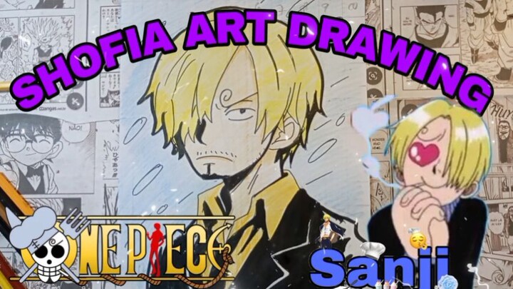 drawing sanji dari anime one piece
