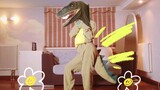Nhảy với bộ đồ khủng long cực thú vị