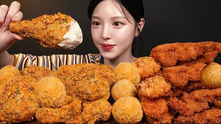 【Boki phụ đề tiếng Trung】Lâu rồi tôi chưa ăn gà rán, được ăn từng miếng một thật thỏa mãn!