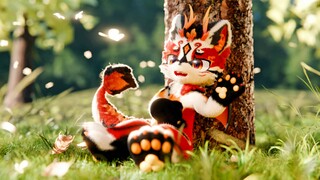 【Furry兽太/4k动态壁纸/粒子毛发】小枫糖的惬意午后